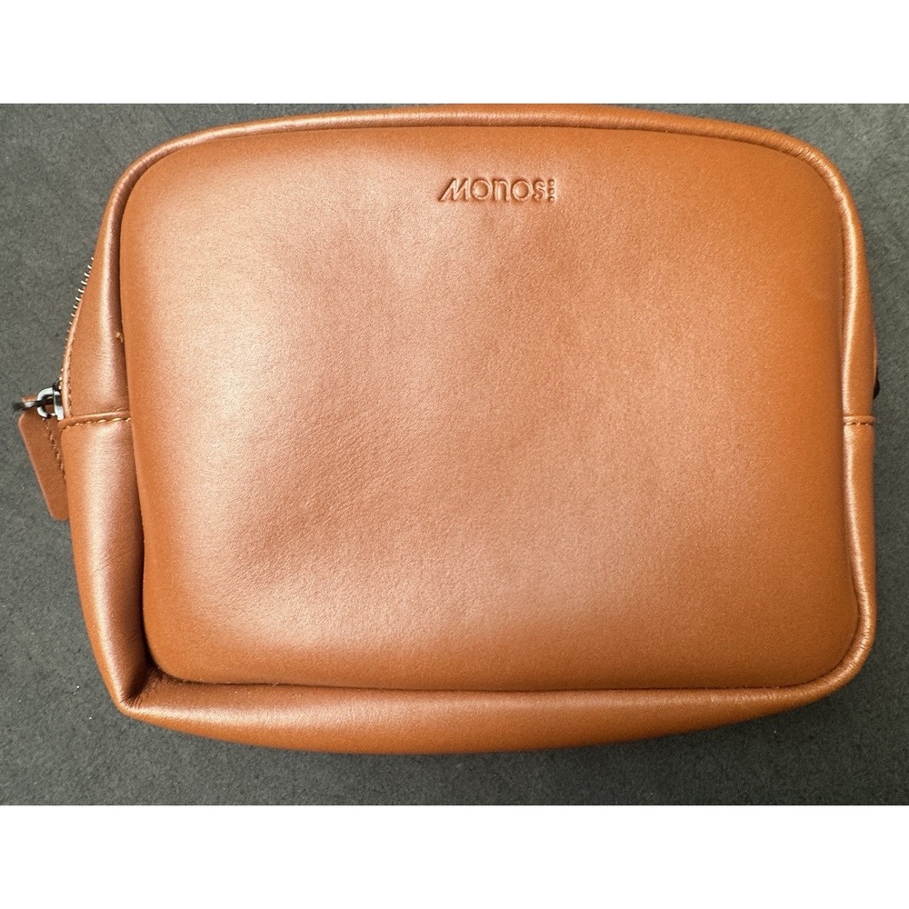 Monos Metro Classic Kit Travel Bag Vegan Leather Organizer Mahogany Case Unisex
